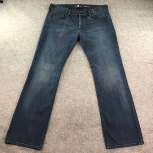 7 For All Mankind Jeans Mens 38x34 Bootcut Blue Dark Wash Mid Rise Cotton
